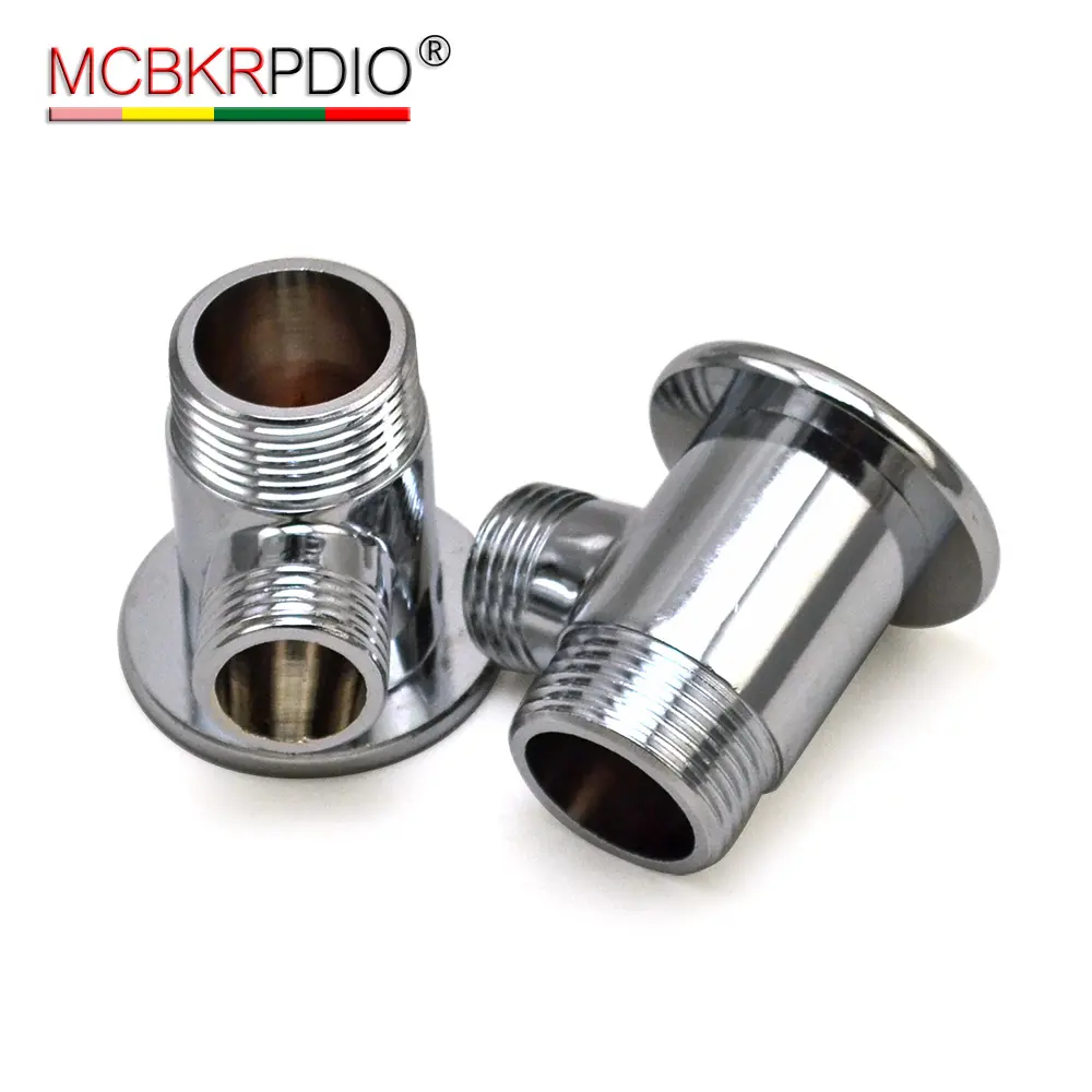 MCBKRPDIO Bathroom Faucet Accessories 2PCS Elbow shower hose connector Chrome Plate Kit Brass Elbow Fixing
