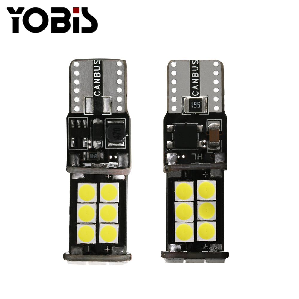 Лампа YOBIS T10 3030-15smd CANBUS для автомобильного прибора, Освещение номерного знака