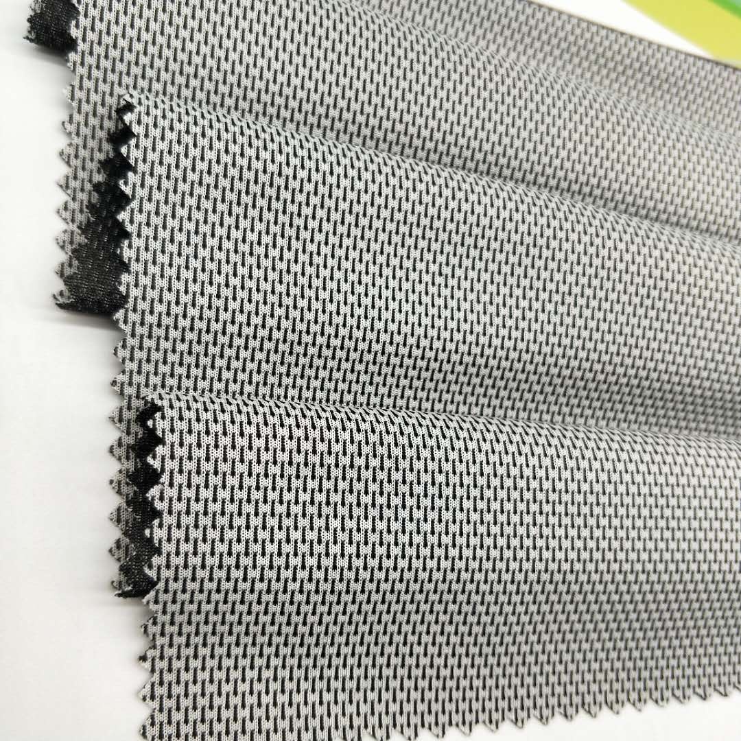 polyester yarn dying colorful bird eye mesh knitted fabric for sport