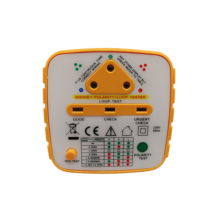 Светодиодный тестер розетки европейского стандарта Rcd