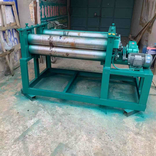 metal recovery plant oil bucket iron sheet regeneration equipment double pressure roller oil bucket leveling machine
