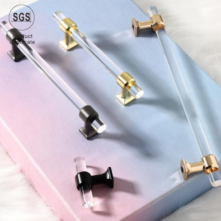 Kitchen Cabinet Furniture Handles Drawer Pulls Zamak Die Casting Simple Style Crystal Furniture Handle For Home