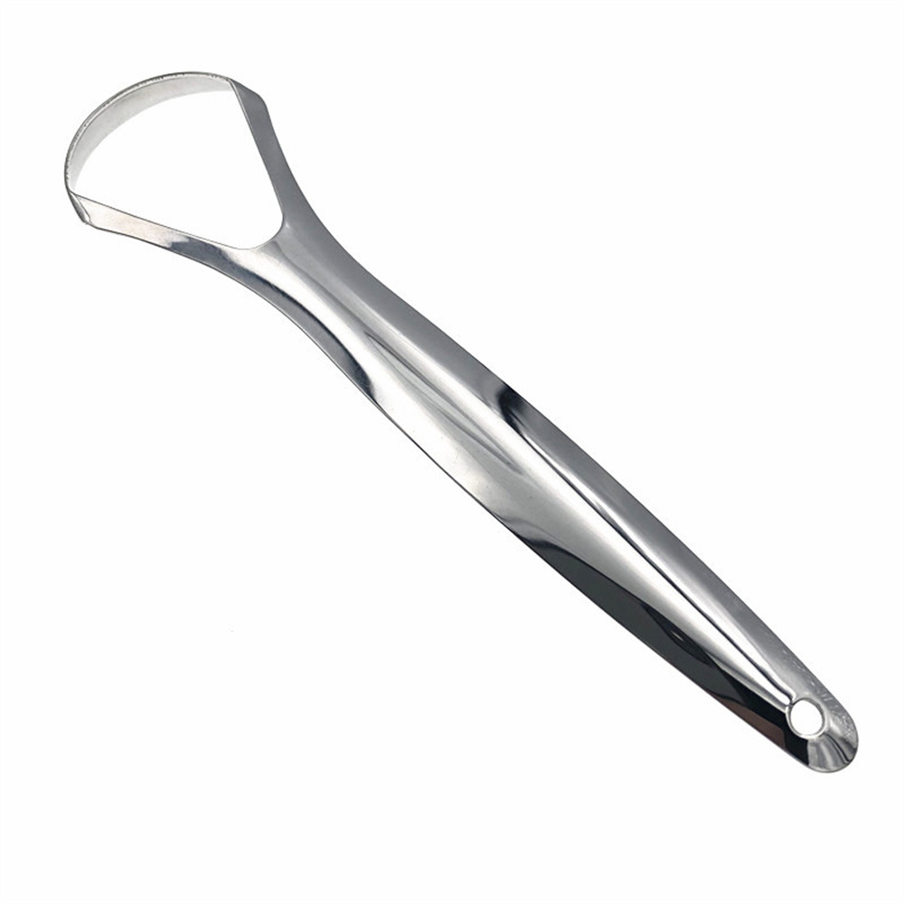 Medical Grade Stainless Steel Reduce Bad Breath Tongue Scrapers Cleaner