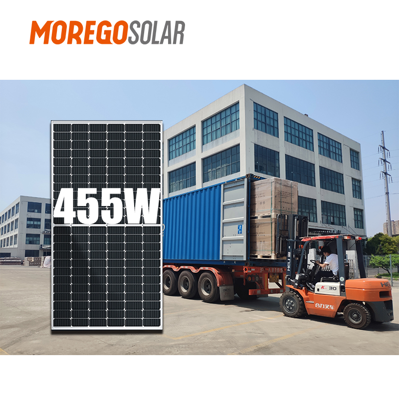 Панель солнечных батарей моно половинная солнечная панель цены Moregosolar 445w 450w 455w 460w 500w фотоэлектрическая солнечная панель