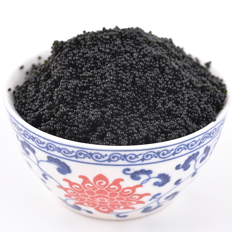 Wholesale Canned Ball Ikan Sushi Frozen Seasoned Black Caviar Ebiko Lump Fish Roe Black and Red in a Bottle Japanese Food 1 Kg