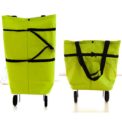 Foldable Shopping Cart Bag Portable Shopping Trolley Bag With Wheels Foldable Cart Rolling Grocery