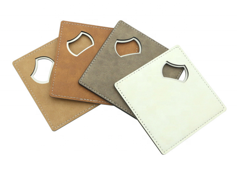 promotional custom stainless steel bottle top opener bottle opener keychain leather sublimation bottle opener