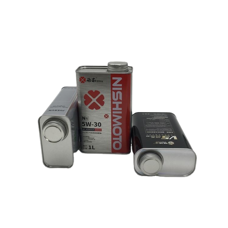 Factory Custom engine oil bottles 1 liter tin can for oil Metal Oil Can