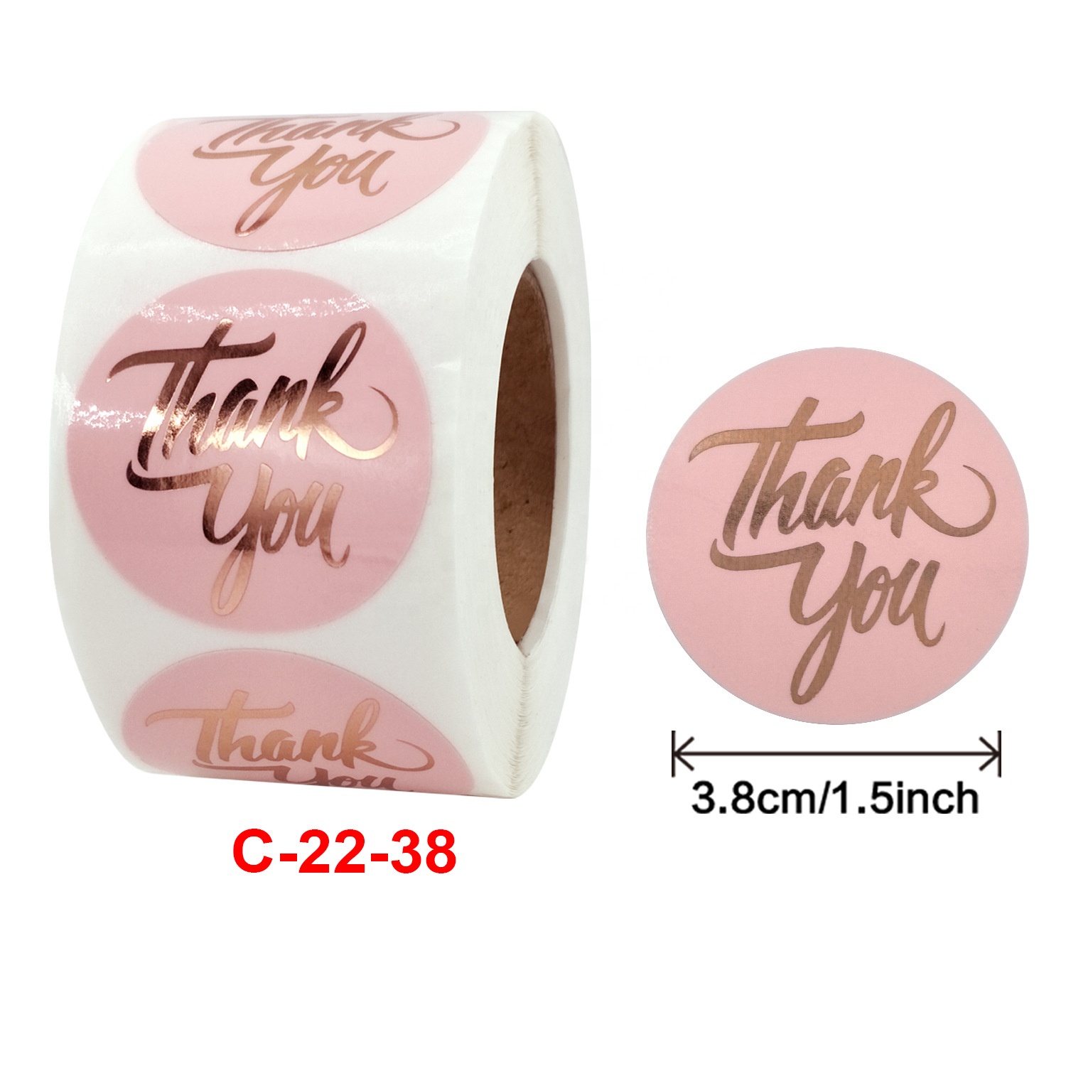 1,5 Дюймовый Aqua pink бронзирующий спасибо бумажный конверт Подарочный Декор