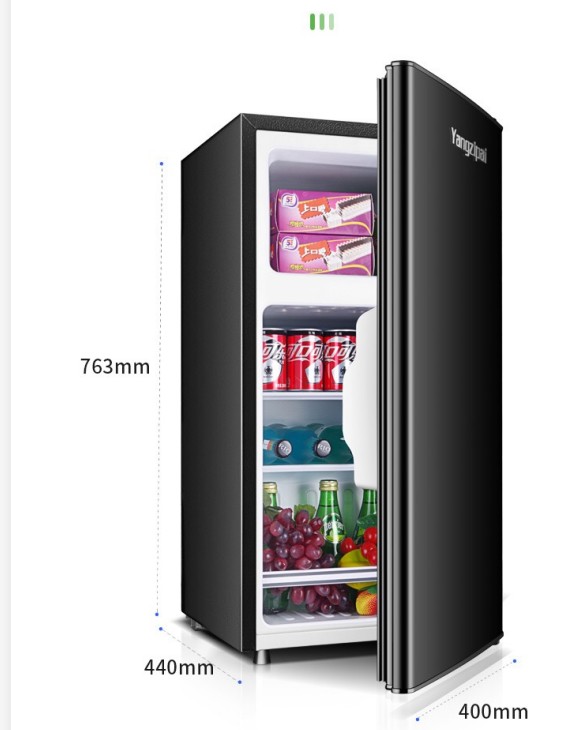 Горячий черный однодверный компактный холодильник Amazon 118L