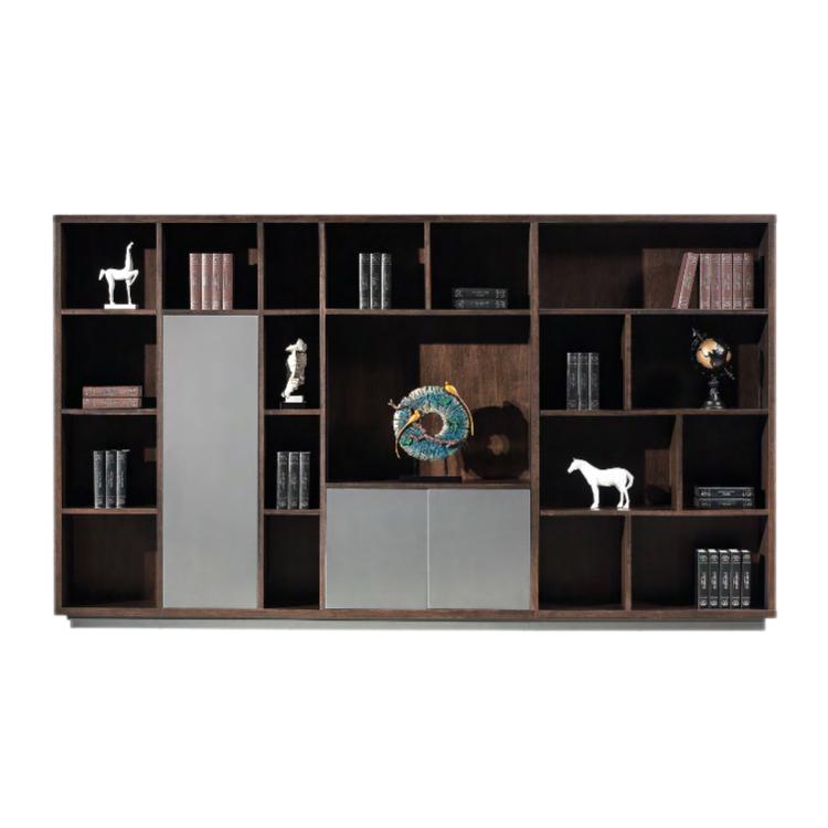 Modern wooden home office equipment bookcase filing cabinet
