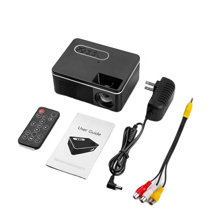 Портативный светодиодный мини-проектор HDMI поддерживает видеоплеер Hd 1080p домашний медиаплеер встроенный динамик AV VGA USB HDMI