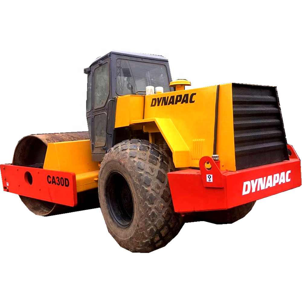 Дешевый б/у дорожный каток Dynapac CA30D/CA25D, используемый каток с одинарной изогнутой шиной, вибрационный каток для оптовой продажи