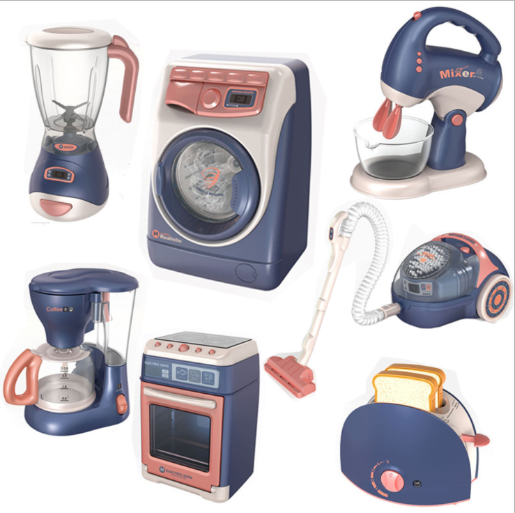 Children kitchen toys simulation electric washing machine small household appliances set