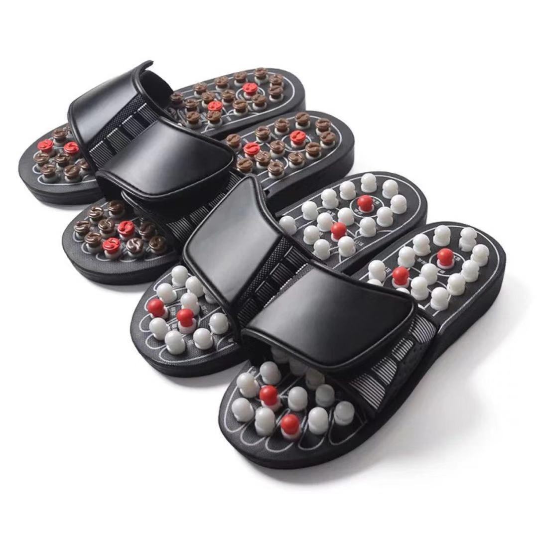 Non-Slip Soft Acupuncture Reflexology Foot Massage Slippers Home Comfortable Tension Relief Foot Massage Shoes Help Blood Health