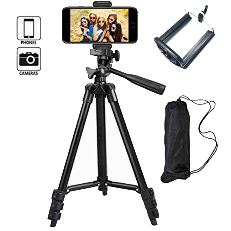 Штатив для камеры 3366 с сумкой для переноски, штатив (нагрузка 4 кг) для DSLR-камер, совместимый с iPhone и Android