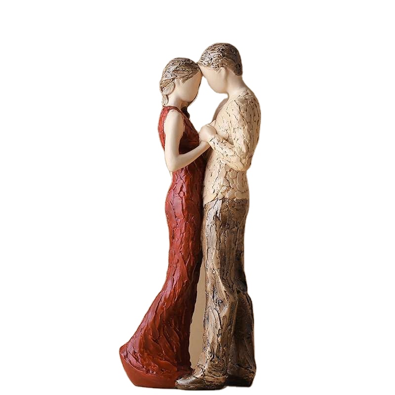 Lovers ornaments Modern Resin Statue Home Decor Decoration Figurine Statue And Sculptures Family couple wedding gift Ornaments