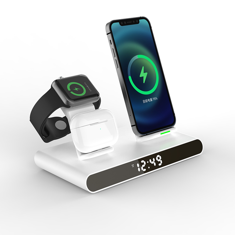 Phone and smart watch 2 in 1 magnetic charging cable portable charger stand for applewatch apple watch charger