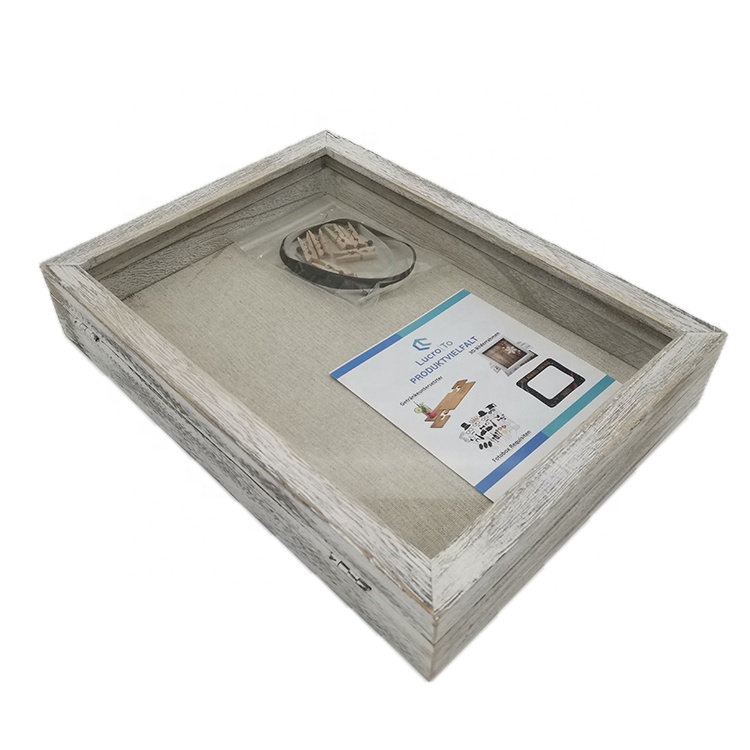 Высококачественная рамка для теней 3dshadow Box, оптовая продажа, с мешковиной, 8x10 дюймов, деревянная рамка для рисования, 1 цвет