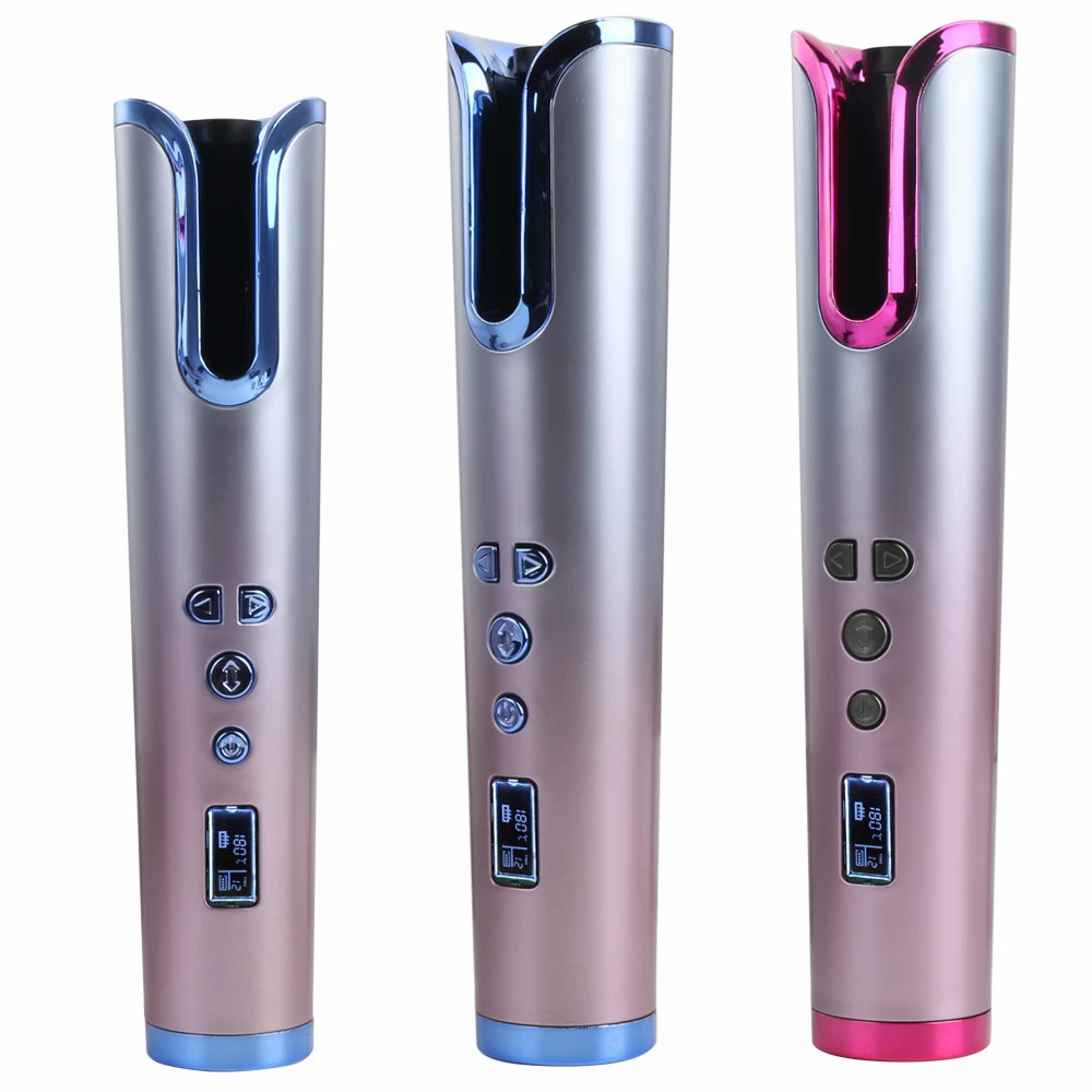 Cordless Automatic Portable Waver Curly Wave Styling Tools Women Hair Curler LCD Display Ceramic 60 Minutes Color Box 150-200C