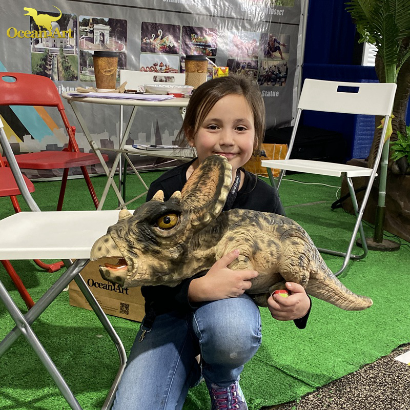 Реалистичные Triceratops Детские резиновые динозавр руки кукольные игрушки