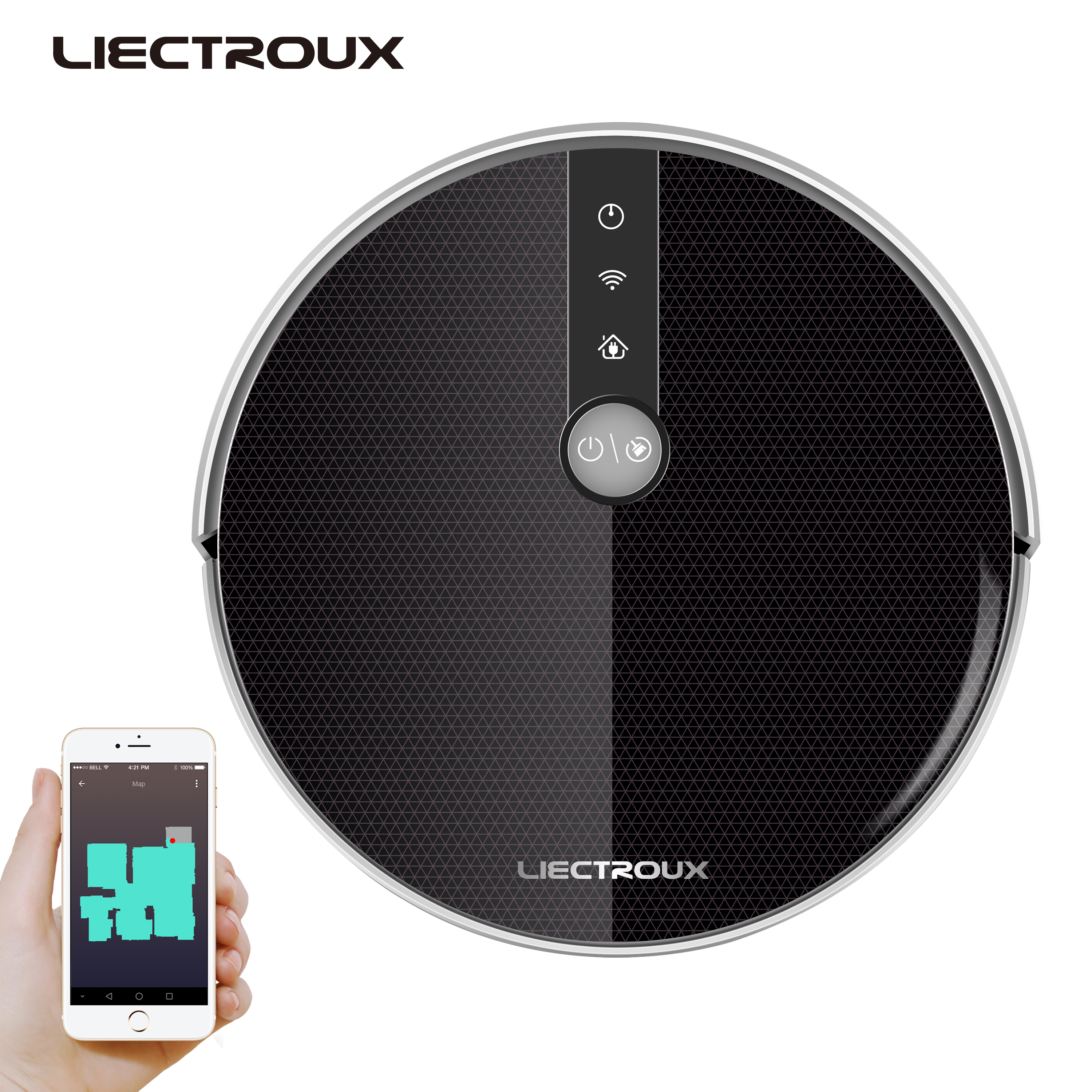 Робот-пылесос LIECTROUX C30B, 4000 па, wifi, управление через приложение