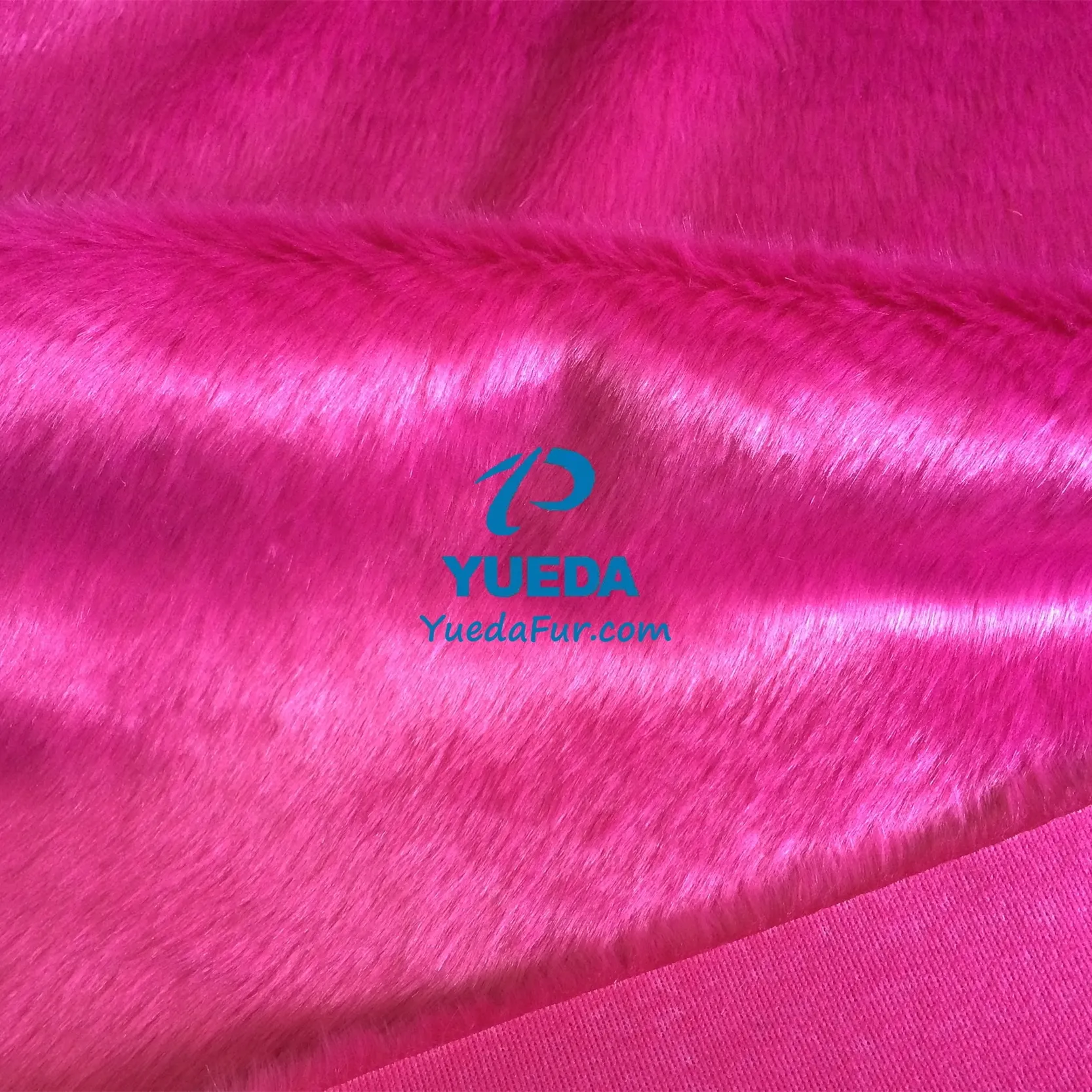 [YUEDA Fur Factory] PINK COLOR FAUX RABBIT FUR FABRIC, ACRYLIC POLYESTER BLEND CONY FAKE FUR FABRIC