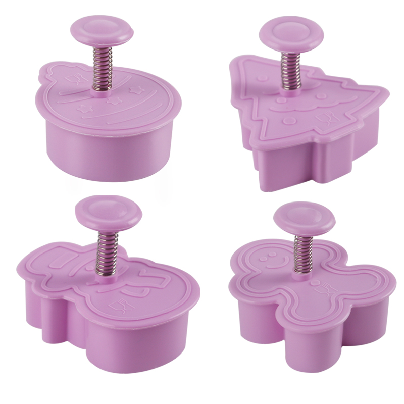 Leatchliving Hot Sale Cookie Cutter Set PP Material 4 Pcs Set For Christmas Day Cookie Cutter