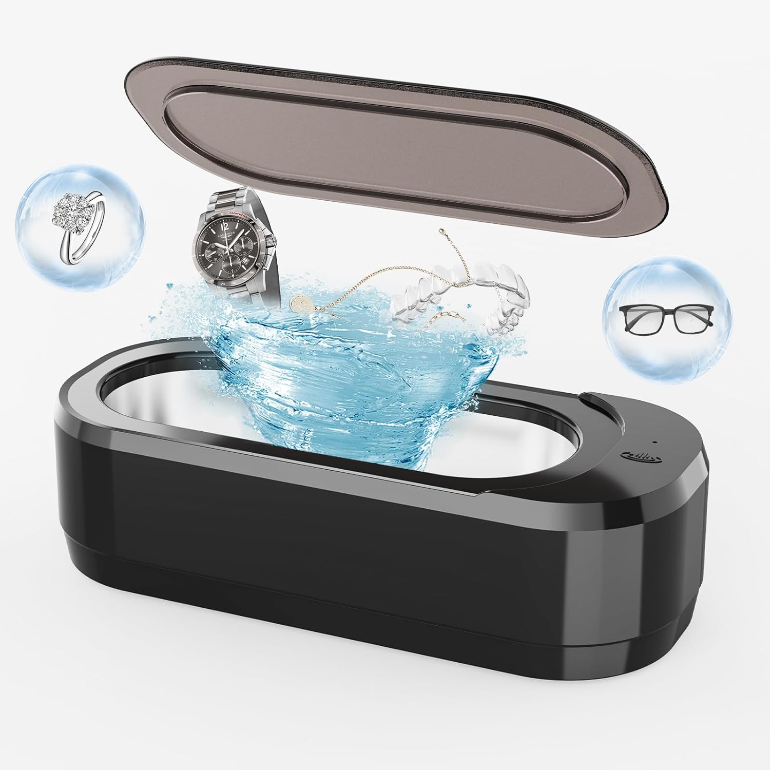 High Frequency Ultrasonic Cleaner Box Multi-Function Makeup Tools Jewelry Glasses Cleaning for Outdoor and Hotel Use