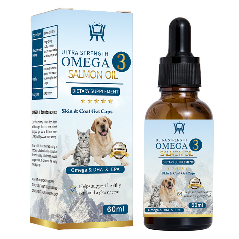 Ultra Strength Omega-3 fish oil for pet salmon oil for dogs good for skins, coats, heart healthy