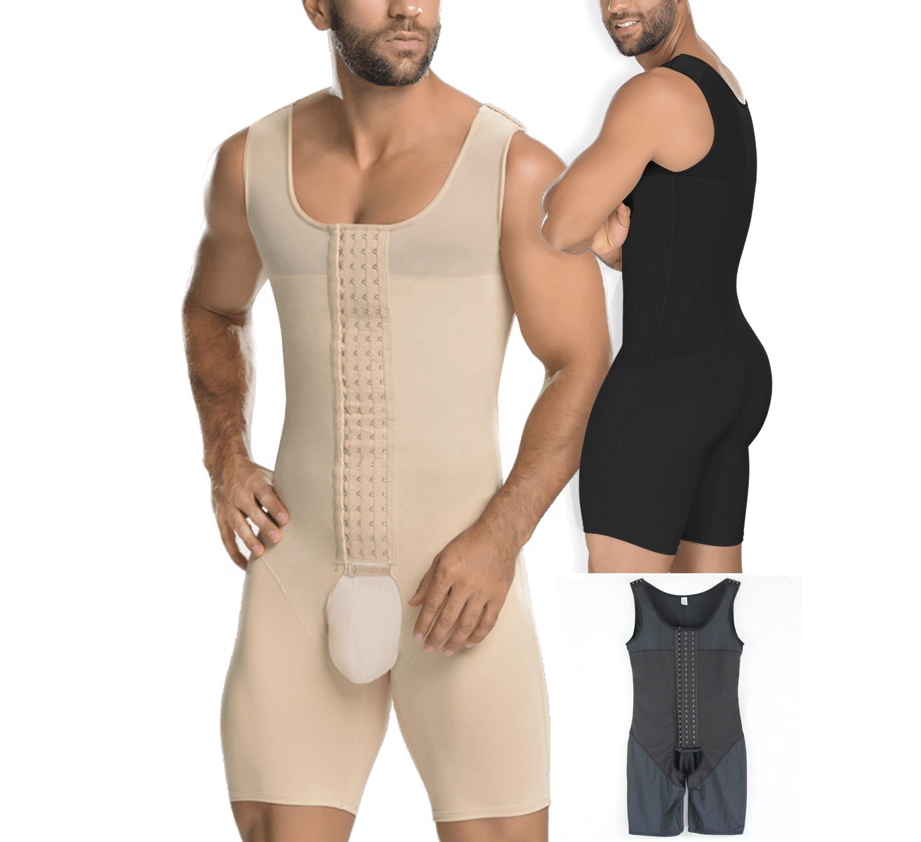 New Arrival Slim Compression Suit Slimming Waist Trainer Shapewear Tummy Control For Men