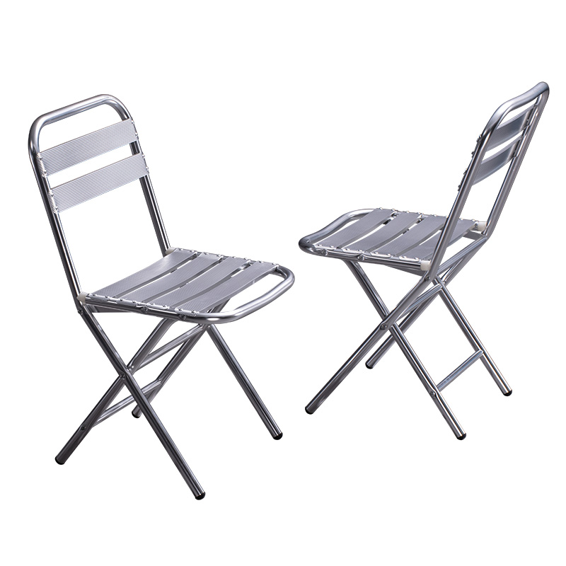 Outdoor garden dining chair folding metal coffee outdoor aluminum chair
