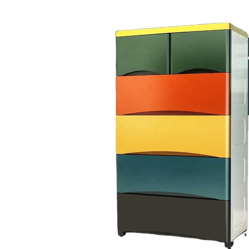 Thickened storage cabinet drawer type storage box plastic household finishing chest of drawers baby wardrobe