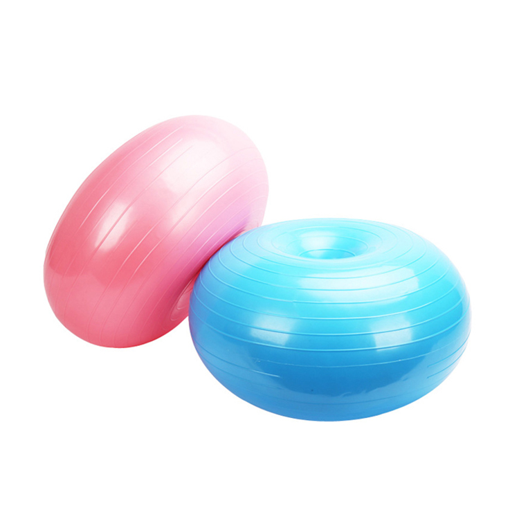 Inflatable balance workout pvc 50cm yoga pilates exercise donut apple ball