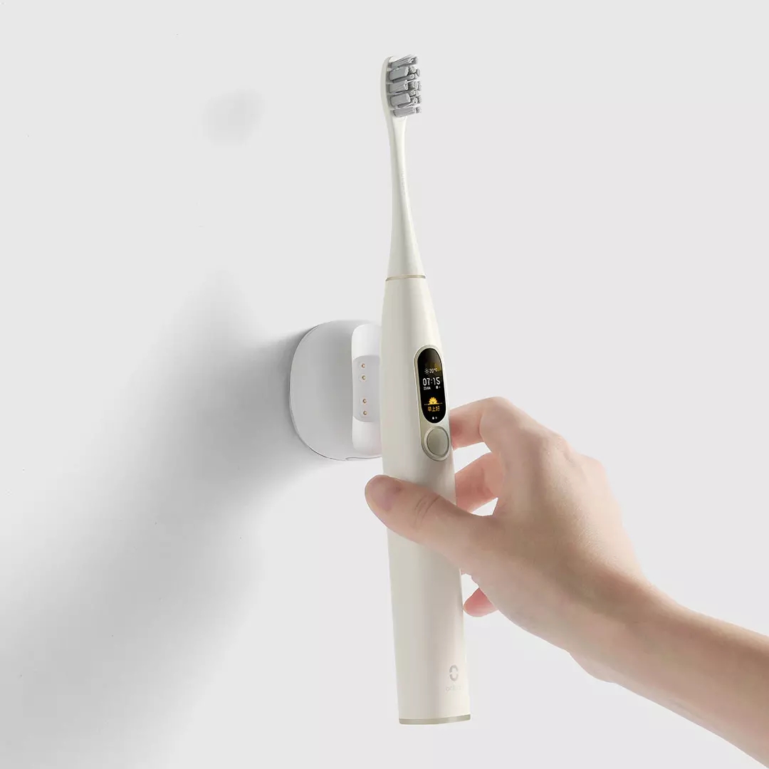 Зубная щетка Xiaomi Oclean X звуковая электрическая с 8 насадками, водонепроницаемая ультразвуковая быстро заряжаемая, с цветным экраном