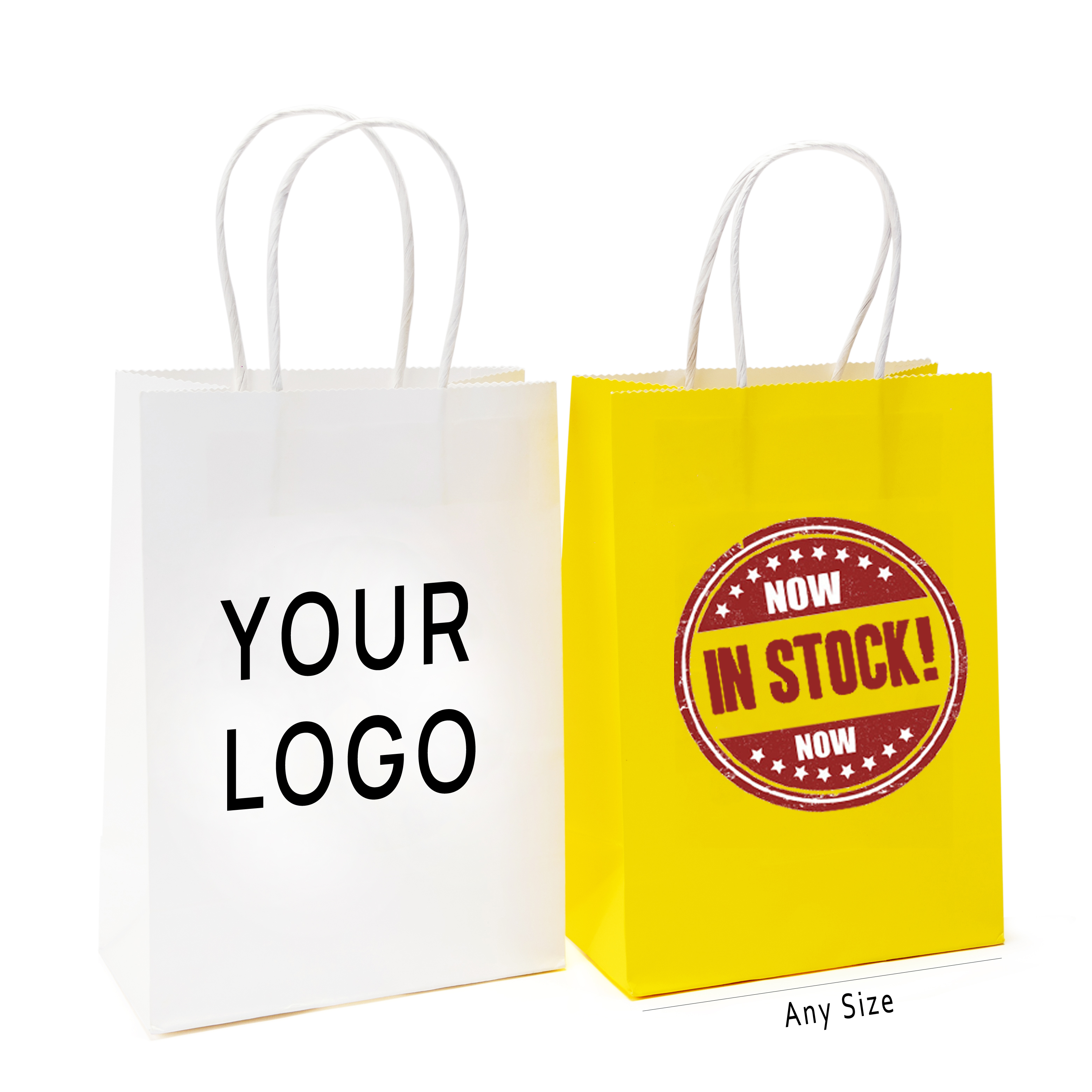 Custom Your Own Logo Size Color Cheap Food Take Away Bown Kraft Paper Bag With Handle