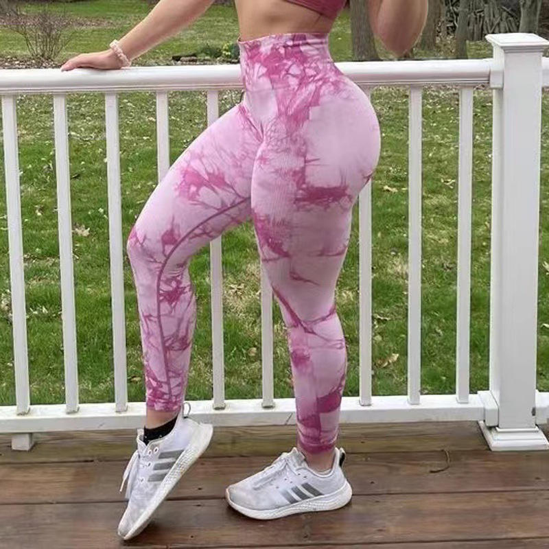 Женские спортивные бесшовные леггинсы