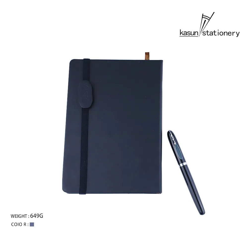 Business Gift Metal Pen High Quality Business Metal Roller Pen With Black Notebook Diary Fancy Gift Notebook Pen Set