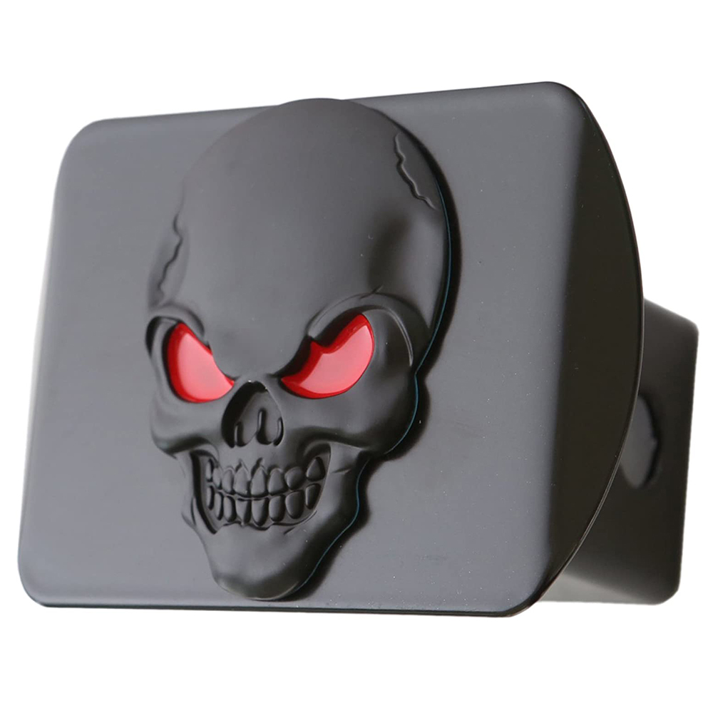 Metal Skull Trailer Hitch Cover Fits 2" Receivers
