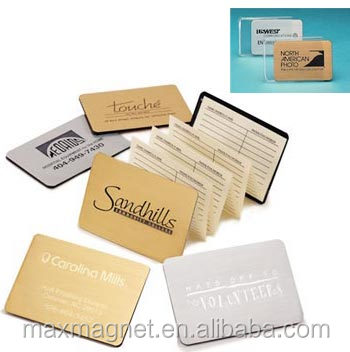 custom business card metal magnetic book Notebook with magnet business thank you card