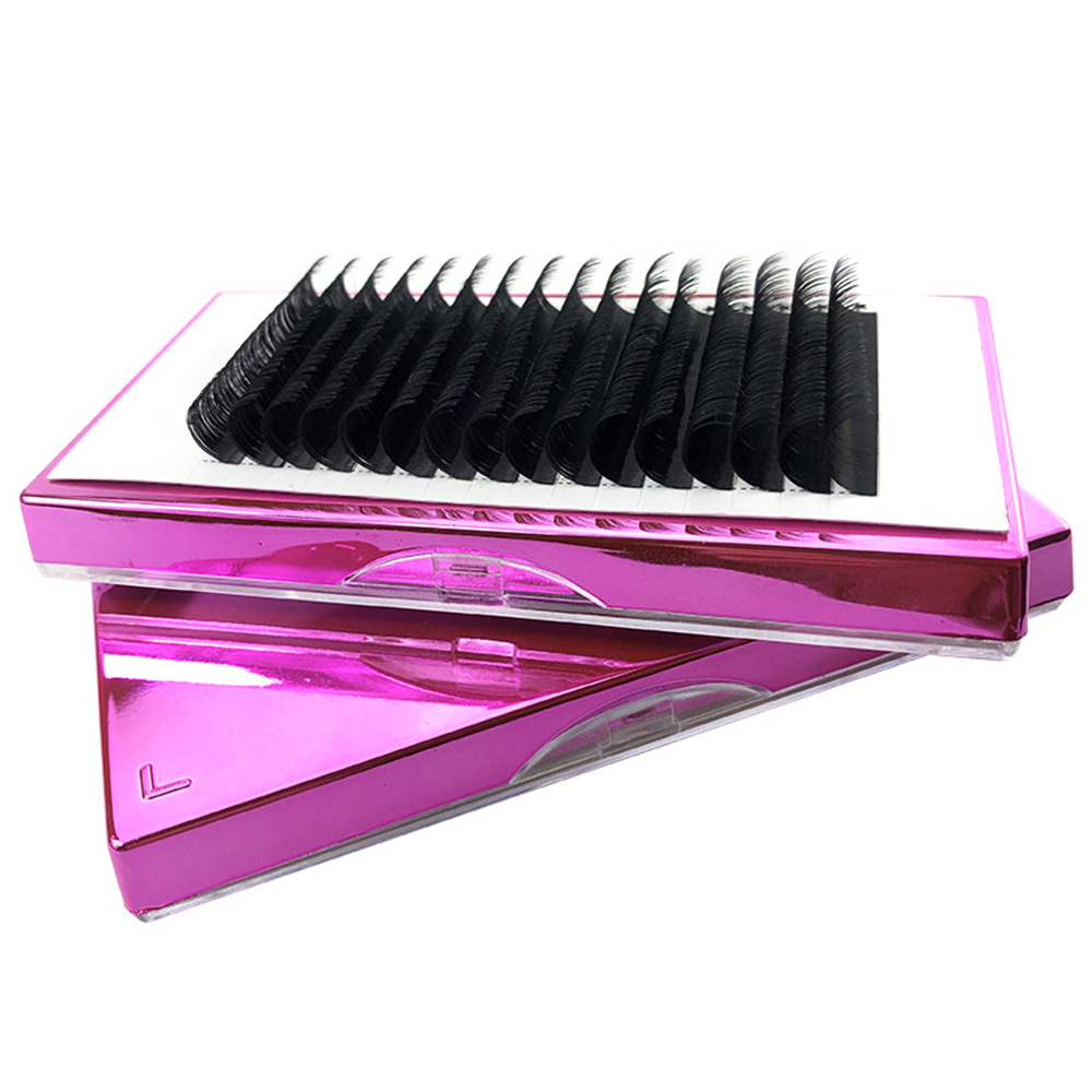 Premium Silk Mixed Tray 0.02mm Dark Matte Black Classic Individual Volume Lash Extensions Trays