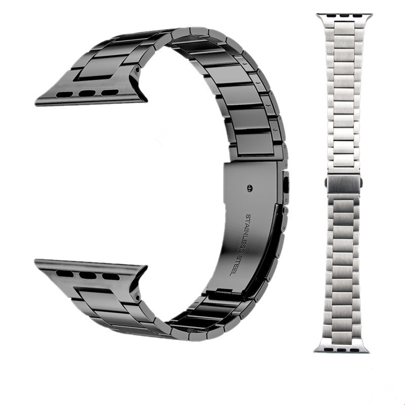 Ремешок из нержавеющей стали для Apple Watch 6 5 4 3 SE, ультратонкий металлический браслет для iWatch Series, 38 мм 42 мм 40 мм 44 мм