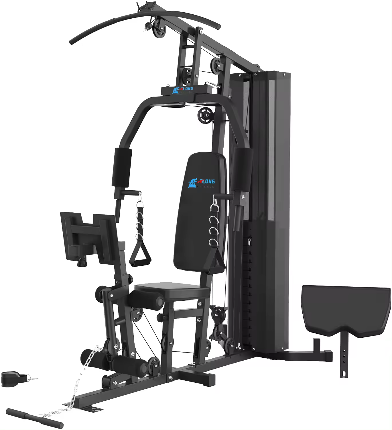 Sport Gym Equipment Fitness Multi Gym Machine Station 45kg Weight Plate Multi Station Home Gym With Dumbbell Exercise Bench