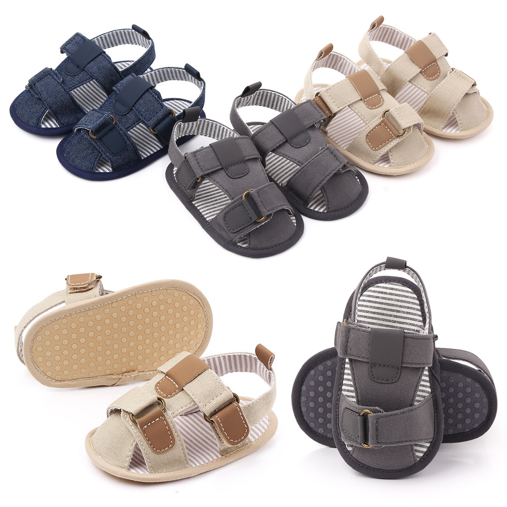 New baby sandals with Velcro baby shoes soft bottom non-slip toddler shoes sandals