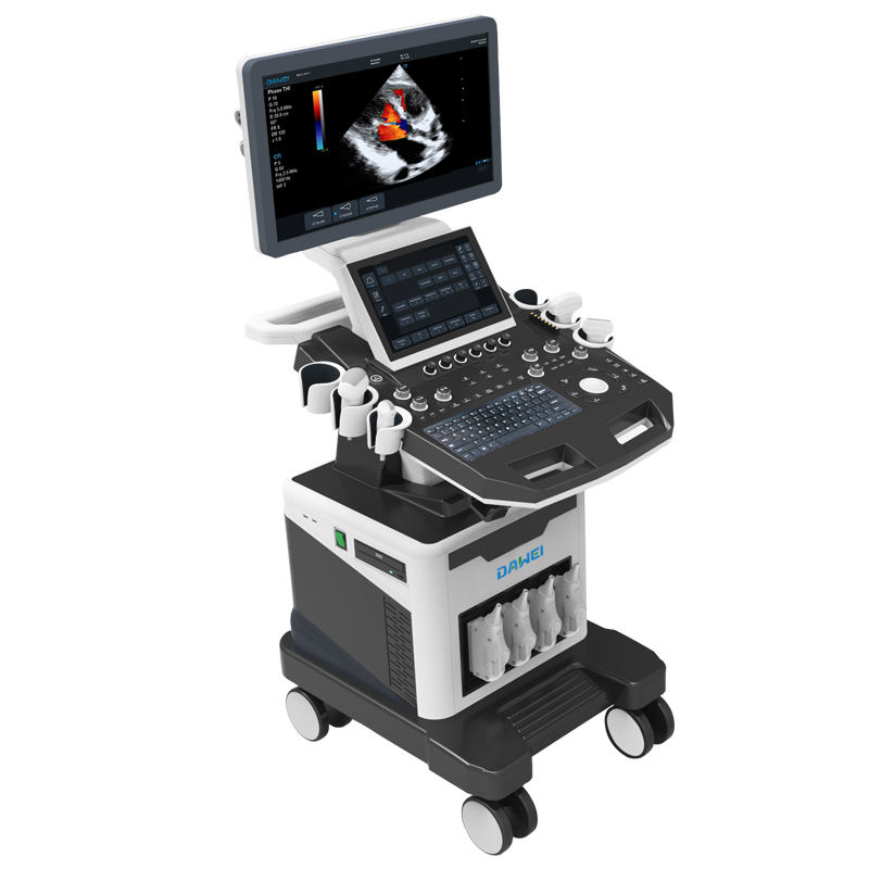 Professional Doppler Medical Ultrasound Machine 19 Inch LCD 10 Inch Touch Screen Cardiac Echo Ultrasound
