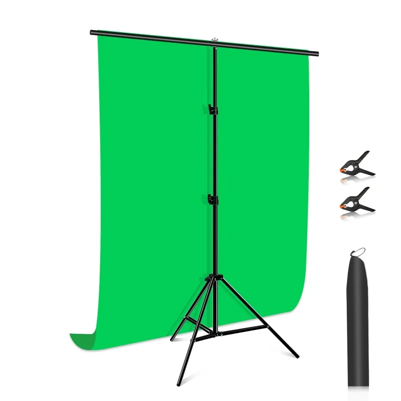Комплект кронштейнов с подставкой и зажимами для фотостудии PULUZ 1x2 м Т-образный задник