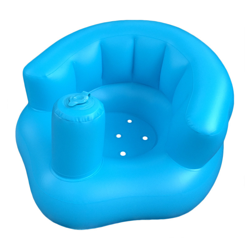 New Design Pvc Inflatable Baby Bath Chair Kid Learn Sit Chair Inflatable Baby Chair