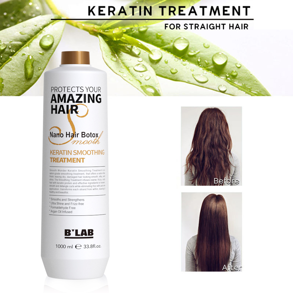 Private Label Hair Care Salon Professional Nano Keratin Hair Treatment Smoothing Brazilian Keratin Nanoplastia Hair Treatment
