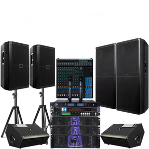 High-end performance professional complete set Single and Double 15 inch Speaker with mixer church passive speaker