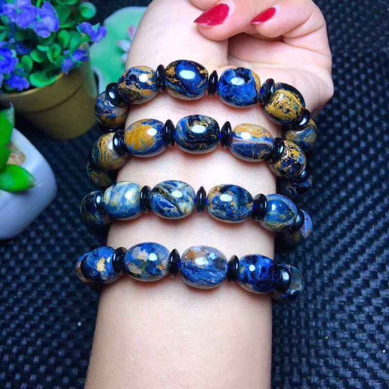 Wholesale natural crystal 11-12mm bead Peter stone drum bracelet